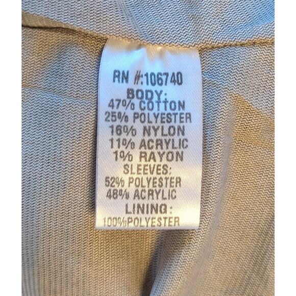 The Pyramid Collection Tunic Top Large Gray Lace Patchwork Boho Ruffled Flowy - Picture 11 of 12